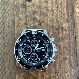 Seiko chronograph watch. Model 7T92. WR 100m. Quartz men’s watch